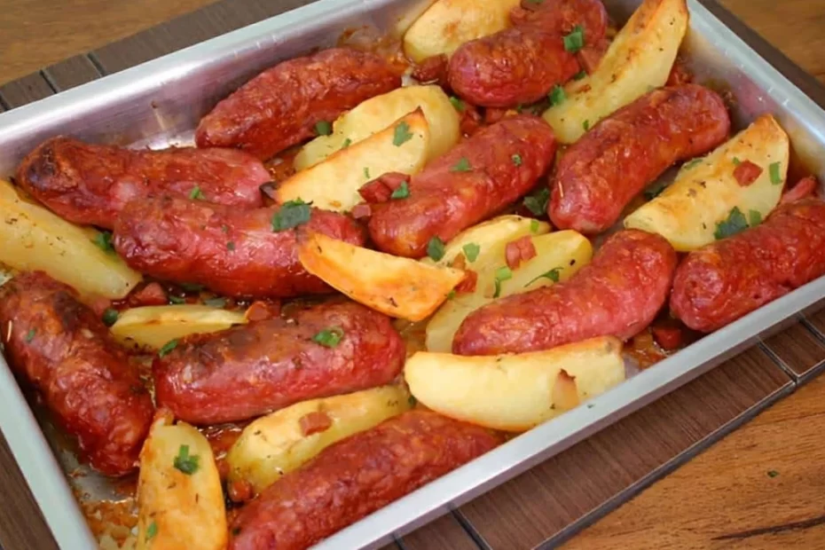 linguica-ao-forno-com-batatas