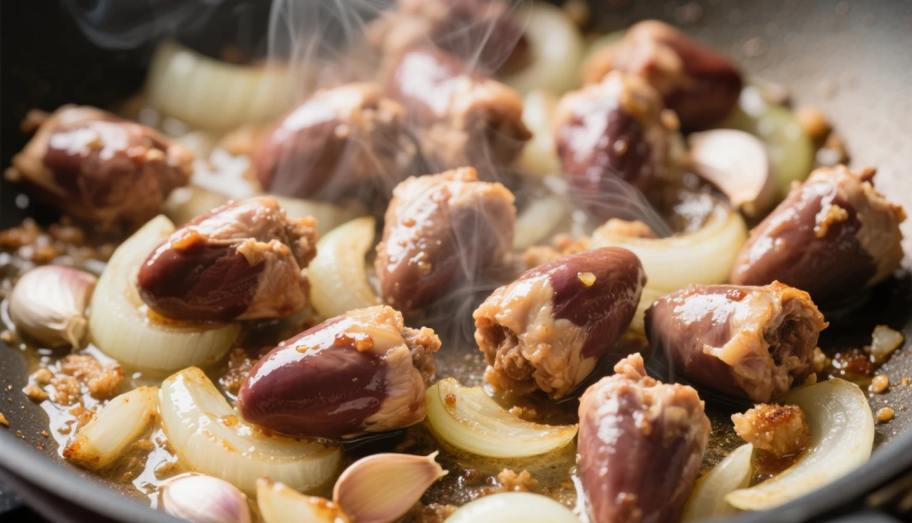 Receita de Coração de Galinha na Panela