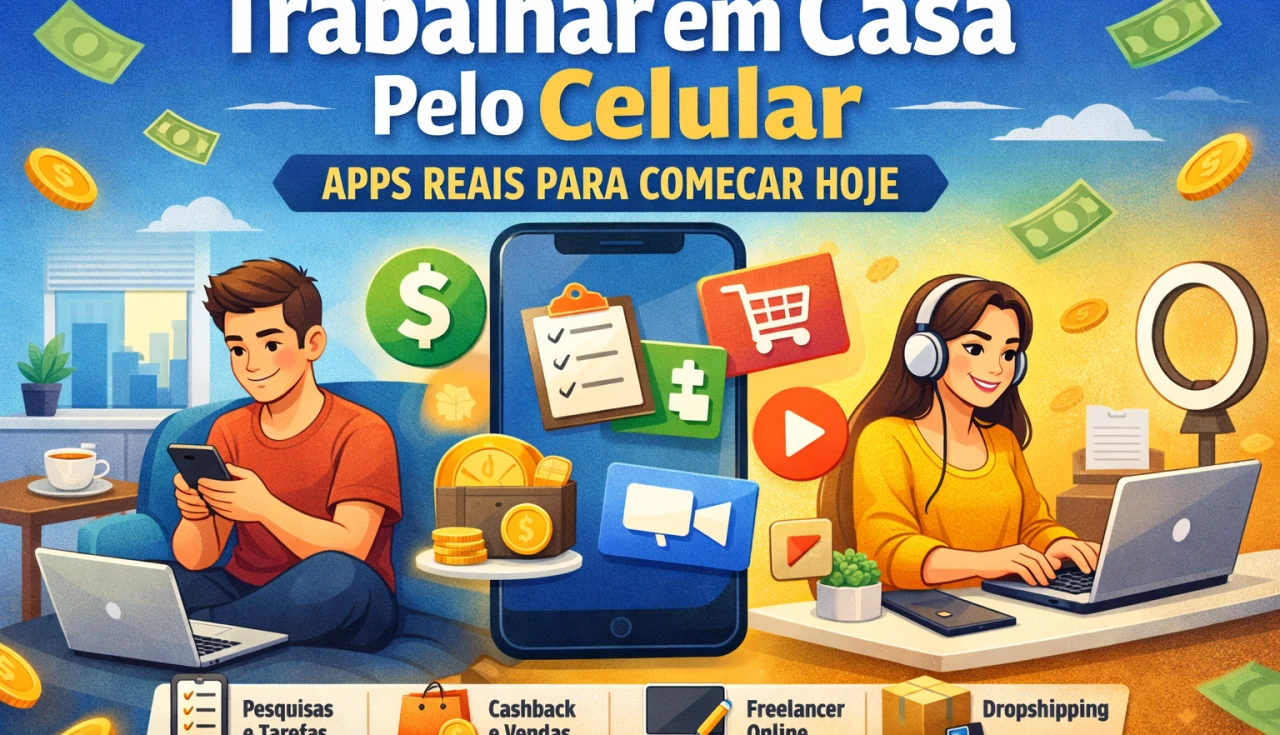 Trabalhar em Casa Pelo Celular: Apps Reais Para Começar Hoje