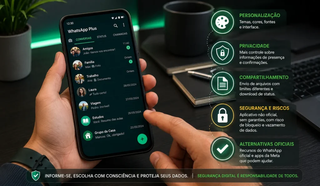 Explorando o WhatsApp Plus com segurança